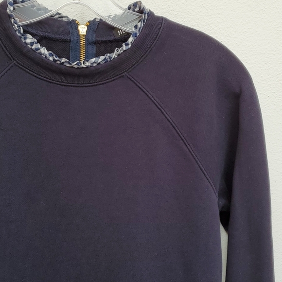 J. Crew Mercantile Ruffed Trim Sweatshirt Size XS - Picture 4 of 11